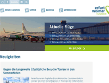 Tablet Screenshot of flughafen-erfurt-weimar.de
